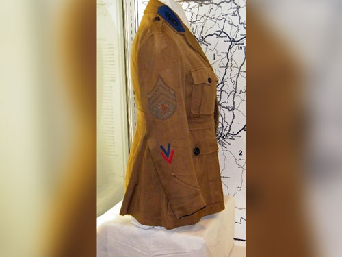 A Coat of a Noncommissioned Officers from the Women's Motor Corps of America on display at the TC Museum.