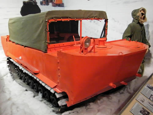 The M29 Weasel an Amphibious Truck on exhibit at the TC Museum.