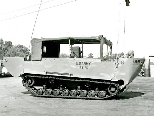 An old image of the M29 Weasel Amphibious Truck.