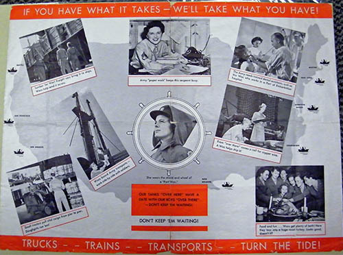 The Women's Army Corps (WAC) Transportation Poster