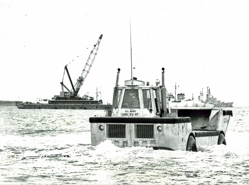 LARC XV coming ashore.
