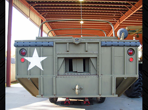 “SuperDUKW” a rear view on display at the TC Museum.