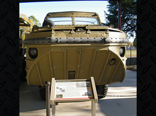 “SuperDUKW” a front view on display at the TC Museum.