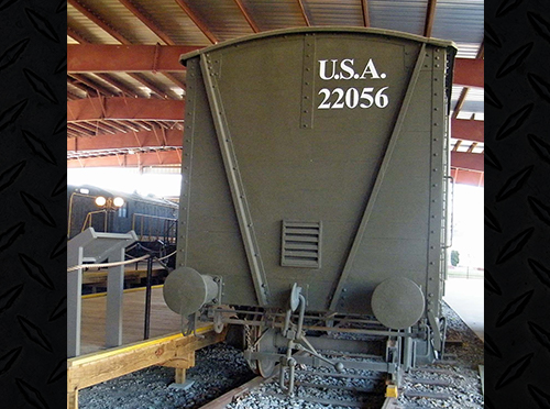 European Service Box Car front view on display at the TC Museum.