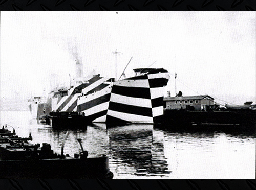 Abstract patterns painted onto ships during World War I was known 'Razzle Dazzle' camouflage in the United States.